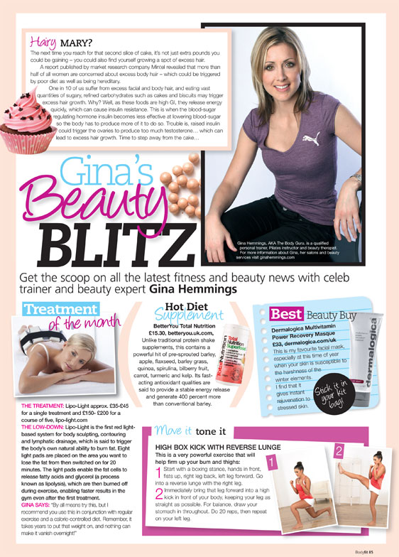 Gina's Beauty Blitz column